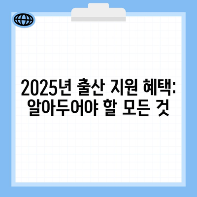 2025년 출산 지원 혜택: 알아두어야 할 모든 것