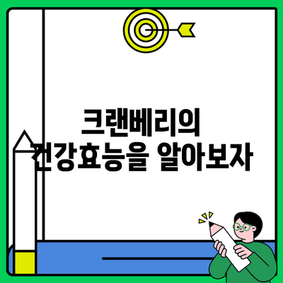 크랜베리의 건강효능을 알아보자