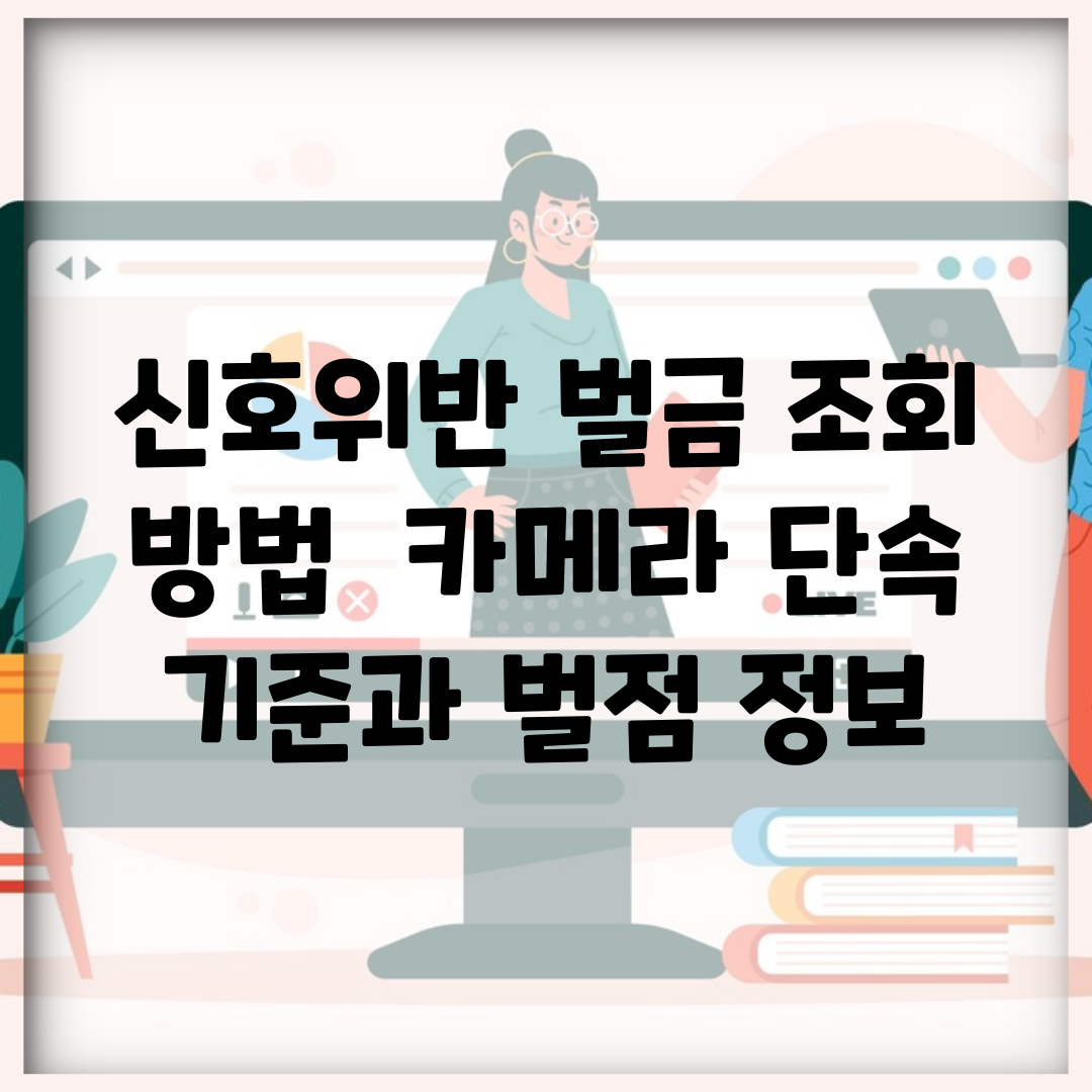 신호위반 벌금 조회 방법 | 카메라 단속 기준과 벌점 정보