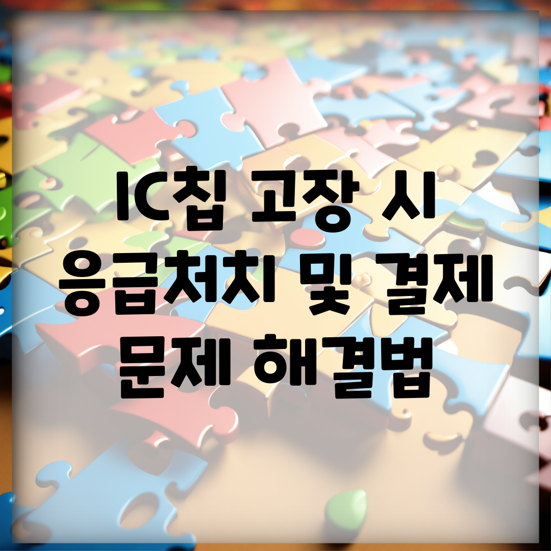 IC칩 고장 시 응급처치 및 결제 문제 해결법