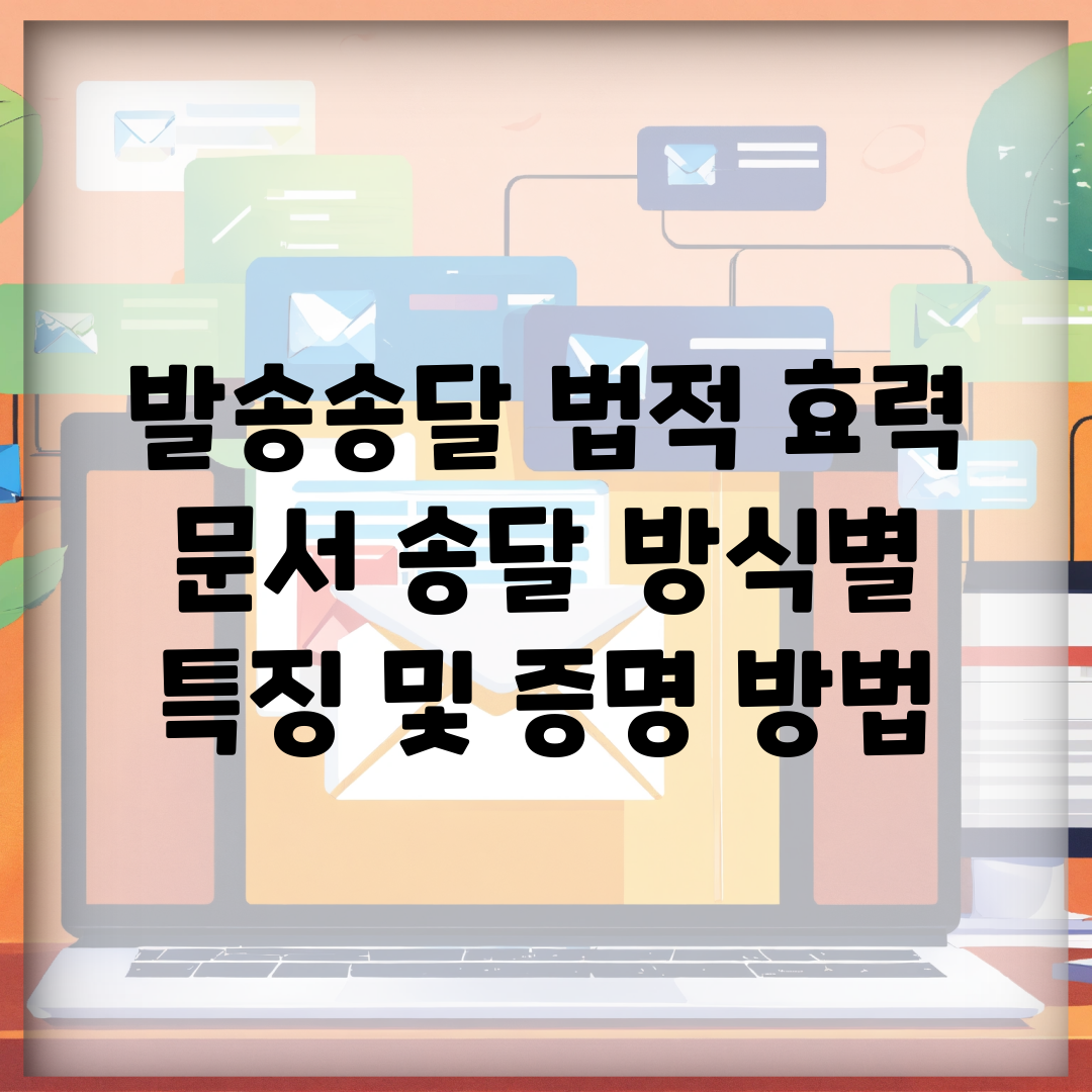 발송송달 법적 효력 | 문서 송달 방식별 특징 및 증명 방법