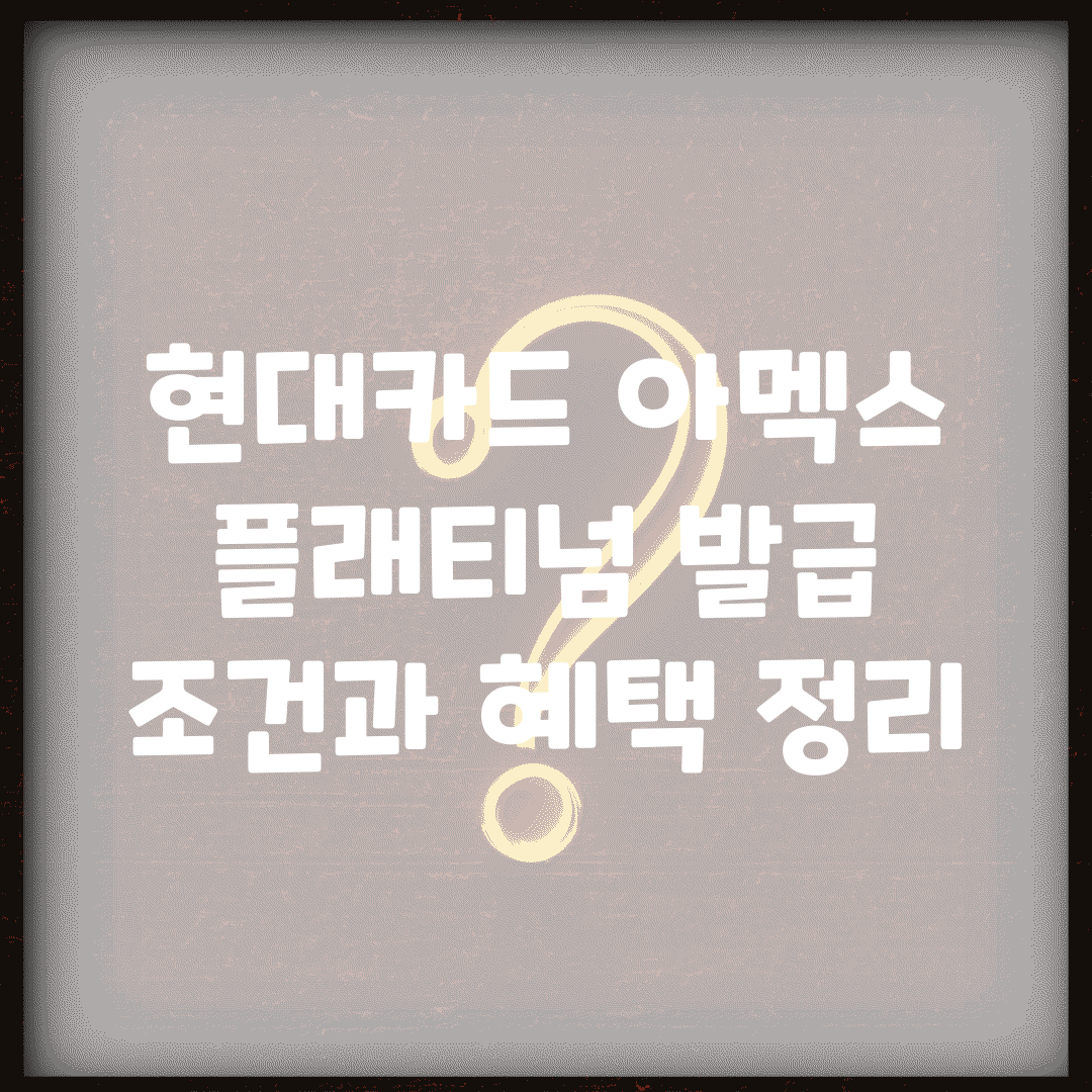 현대카드 아멕스 플래티넘 발급 조건과 혜택 정리