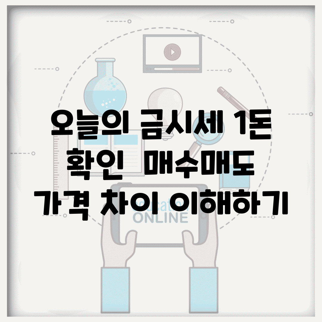 오늘의 금시세 1돈 확인 | 매수매도 가격 차이 이해하기