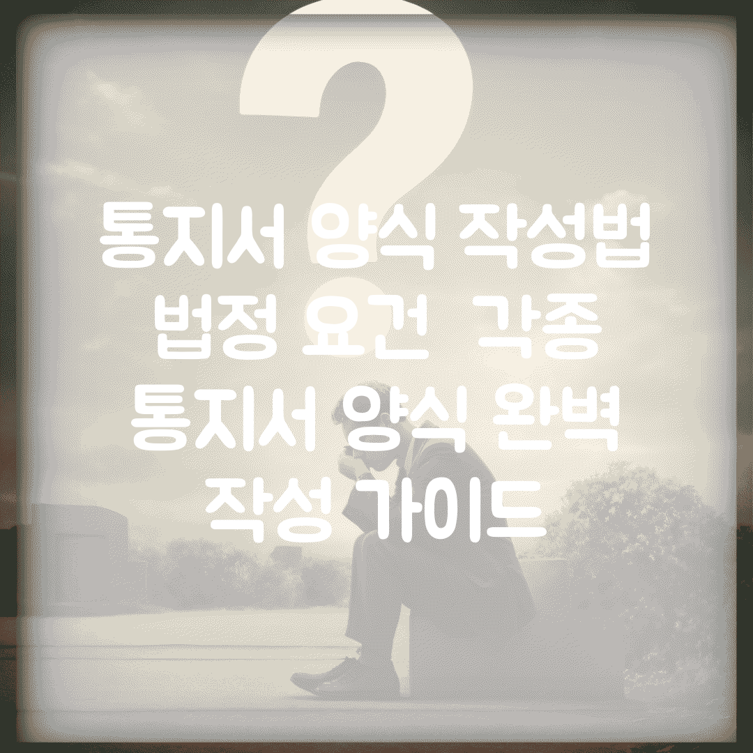 통지서 양식 작성법 법정 요건 | 각종 통지서 양식 완벽 작성 가이드