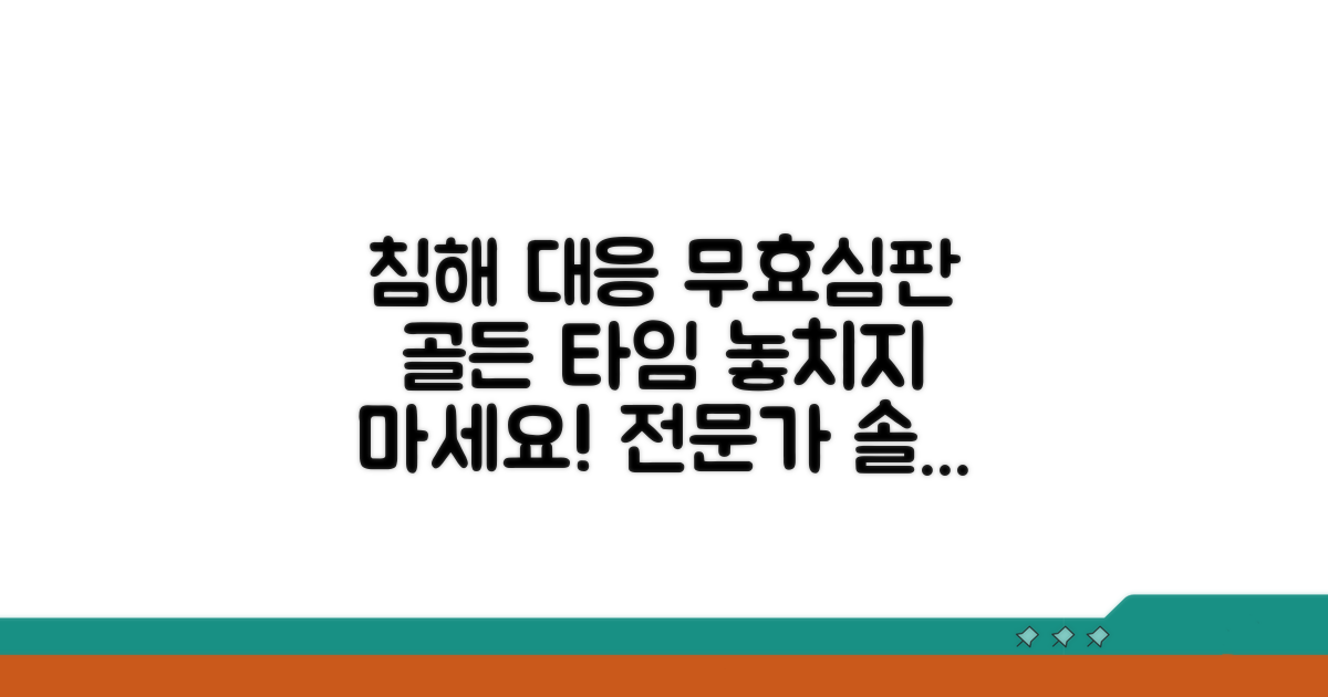 침해 대응 방법 및 무효심판 고려