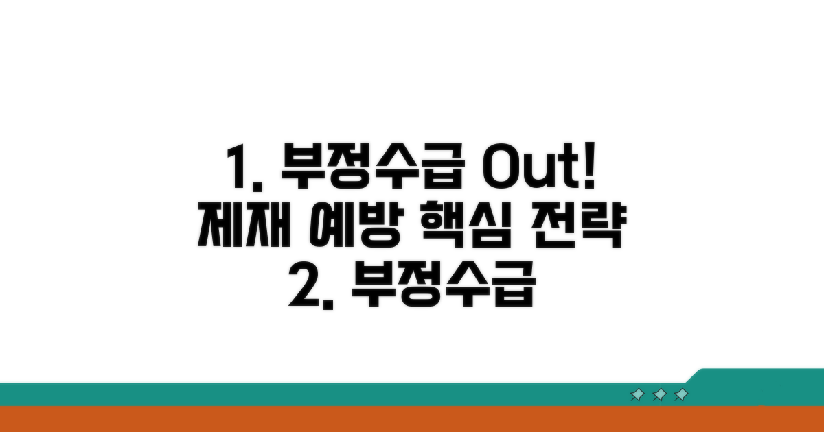 부정수급 제재 및 예방 전략