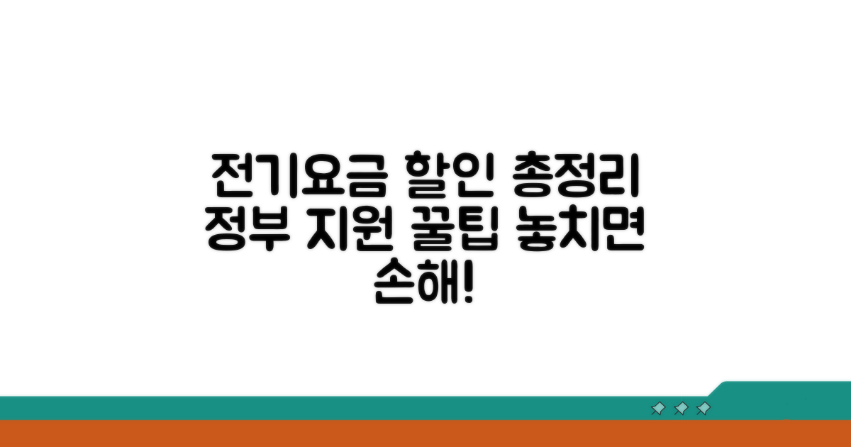 정부 지원 전기요금 할인 혜택 총정리