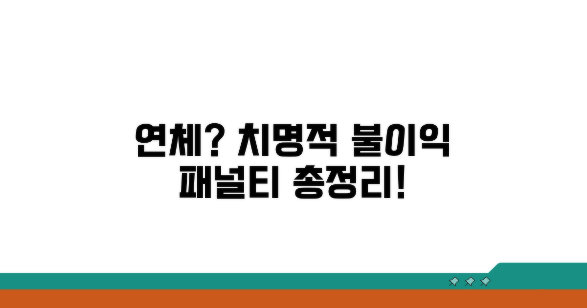 연체 시 불이익과 패널티는?