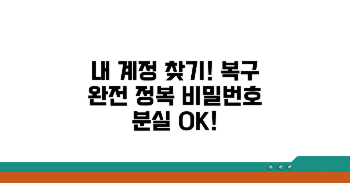 내 계정 찾기! 복구 절차 완벽 가이드