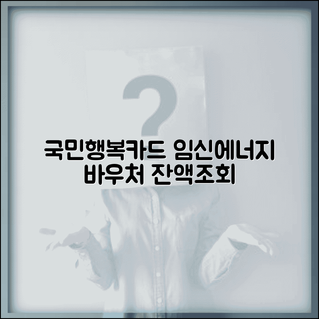 바우처 잔액조회 방법 | 국민행복카드 임신바우처 에너지바우처 완벽정리