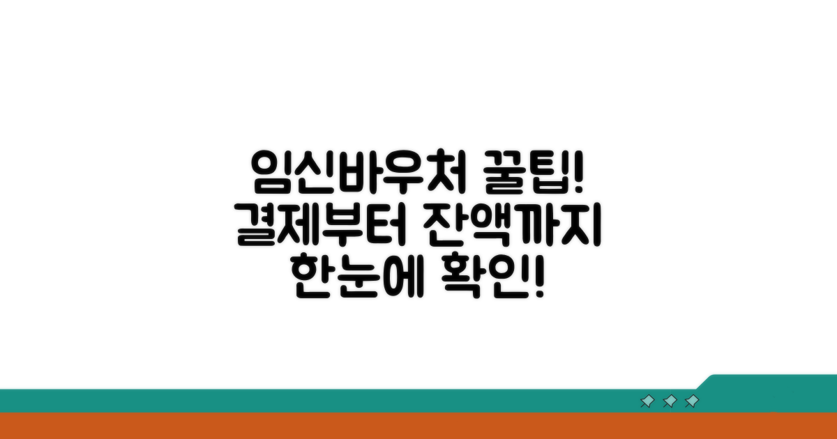 임신바우처 사용법과 잔액 조회