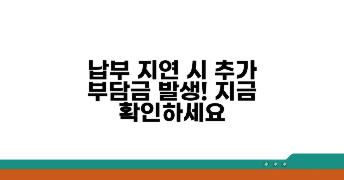 납부 지연 시 추가 부담금 안내