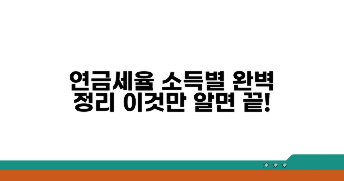 소득별 연금세율, 이것만 알면 끝!