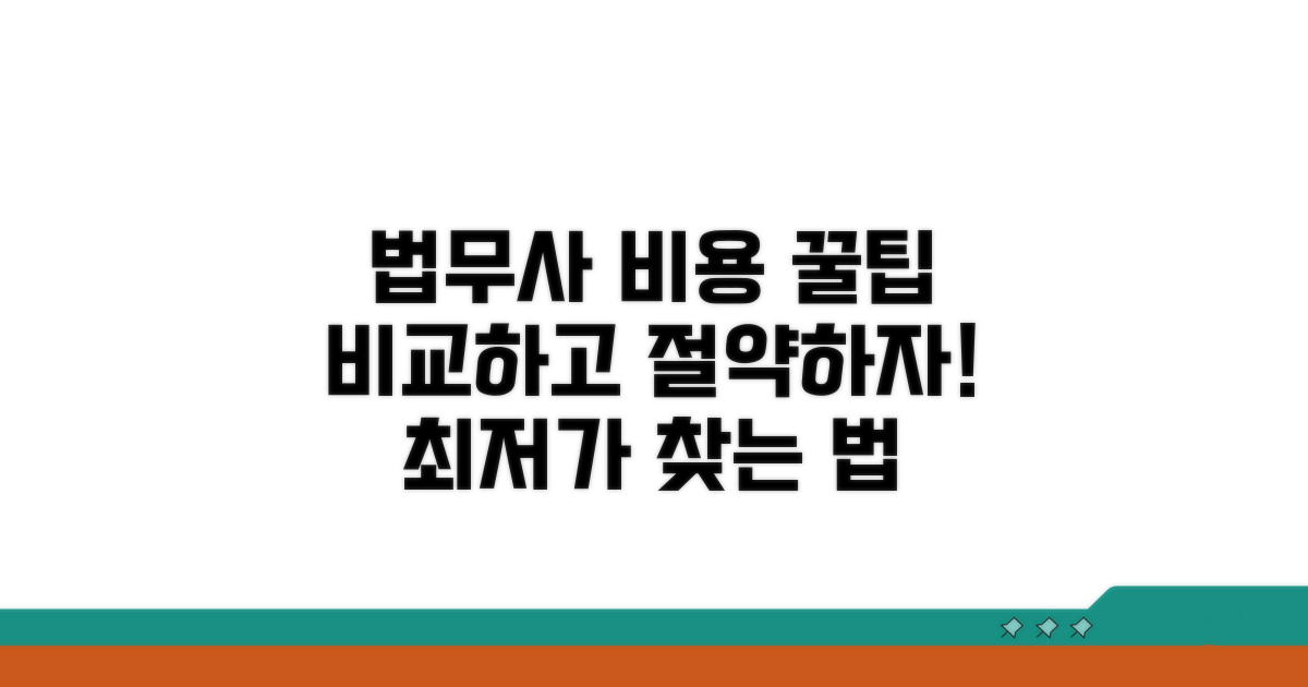 법무사 비용 비교 및 절약 꿀팁