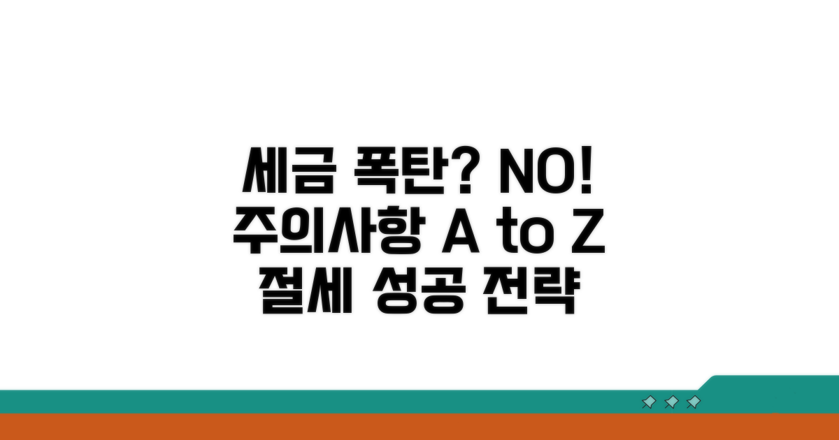 세금 폭탄 막는 주의사항
