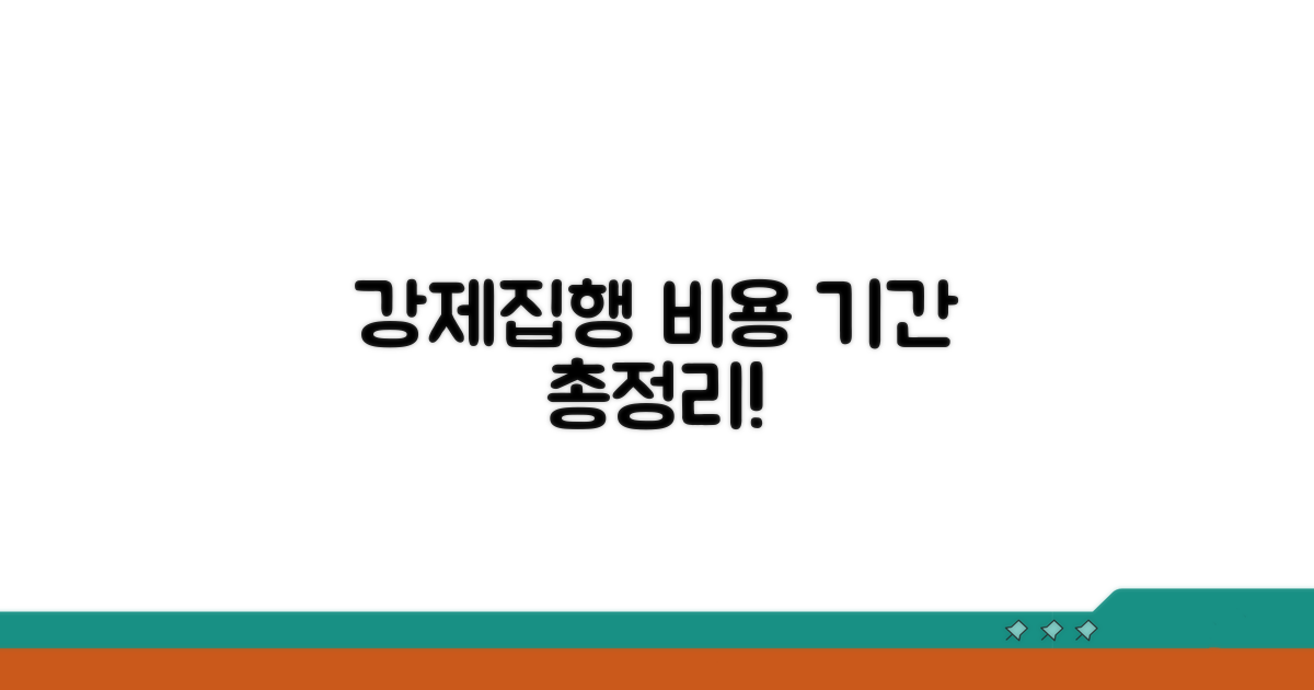 강제집행 비용과 예상 소요 기간