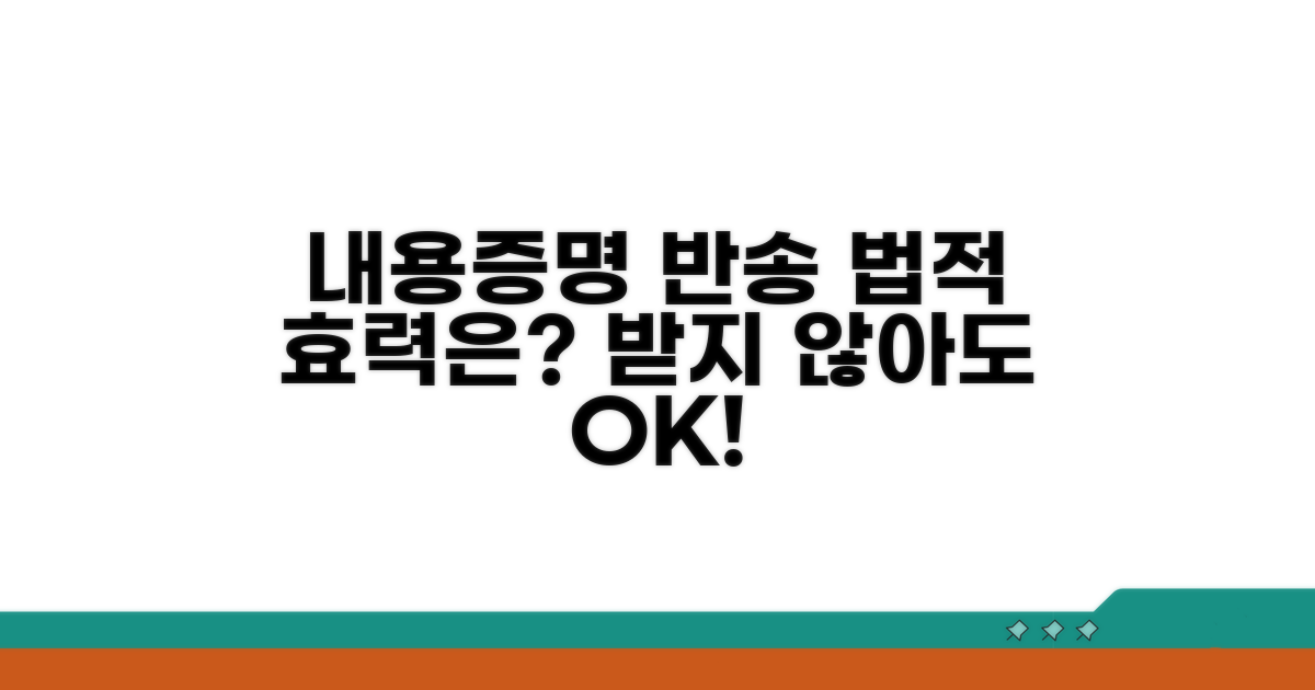 내용증명 반송 시 법적 효력