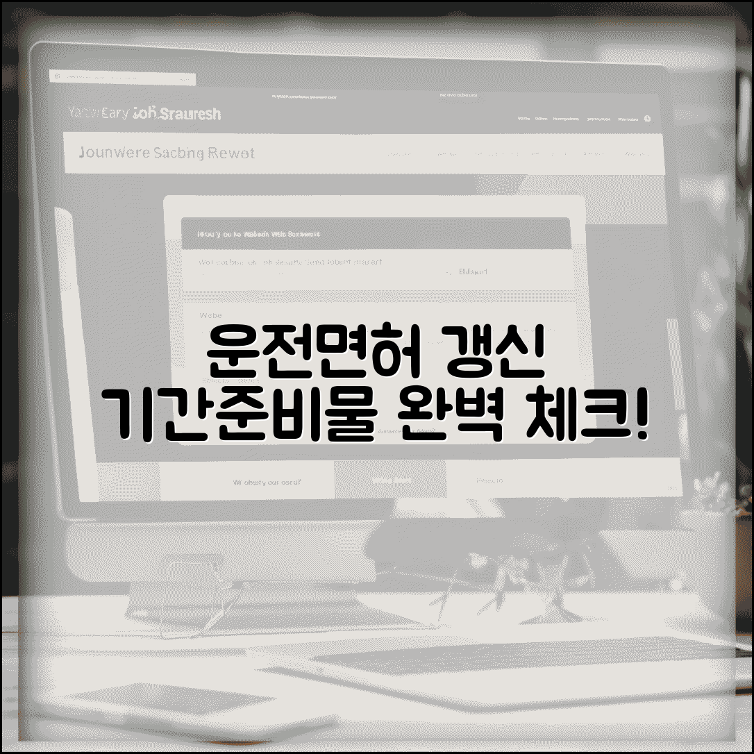 운전면허 갱신 기간 확인법과 필수 준비물 체크
