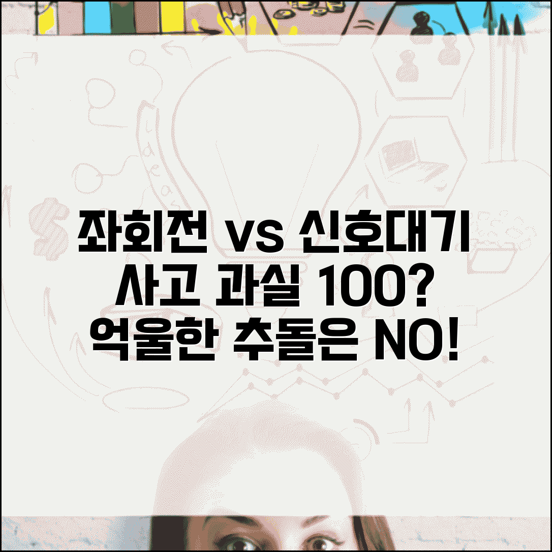 좌회전 사고 과실 판정 기준과 신호 대기 추돌 사고