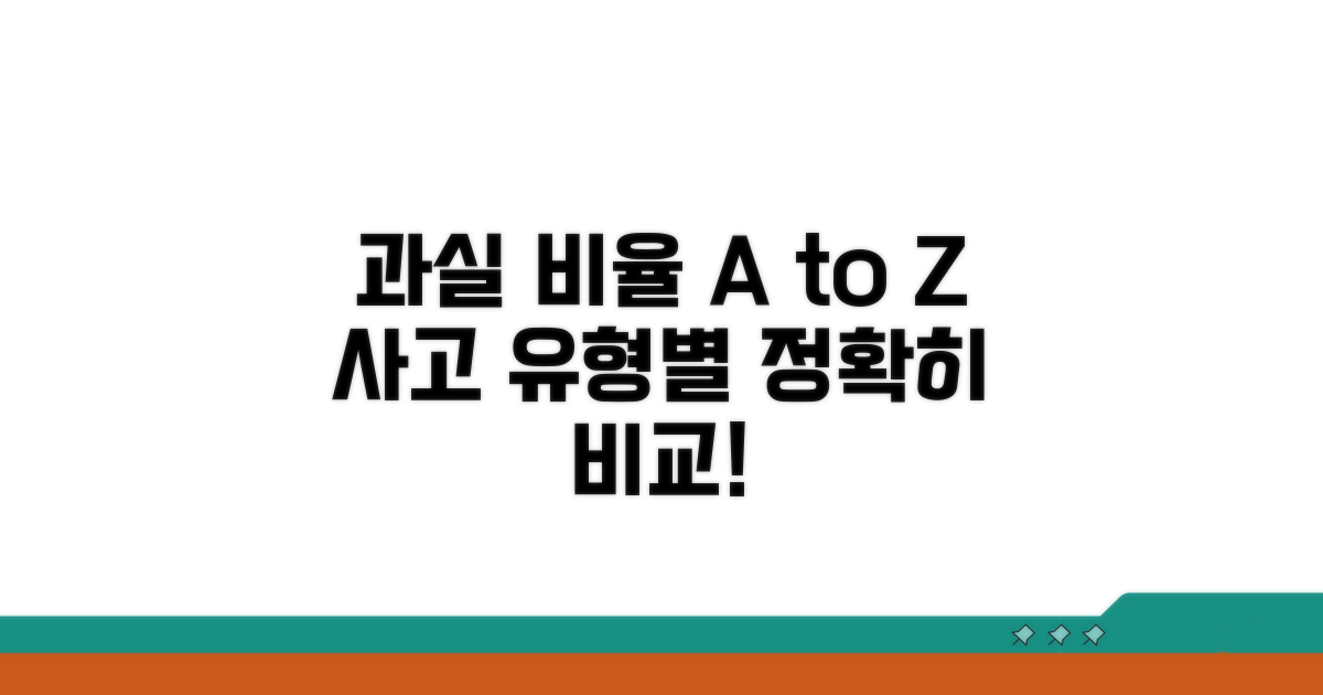 사고 유형별 과실 비율 상세 비교