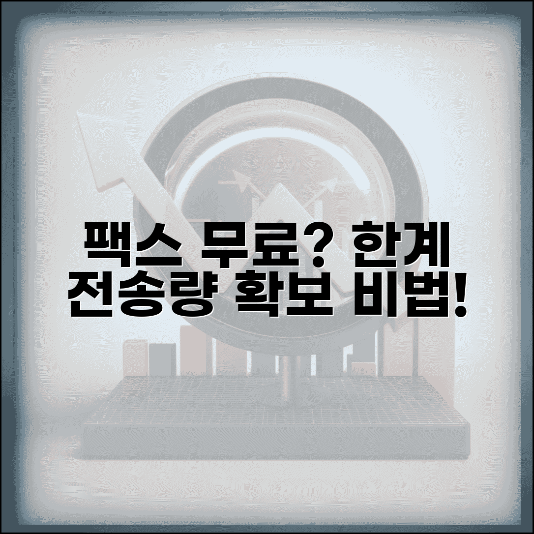 웹팩스 무료 서비스 한계와 전송량 확보 방법