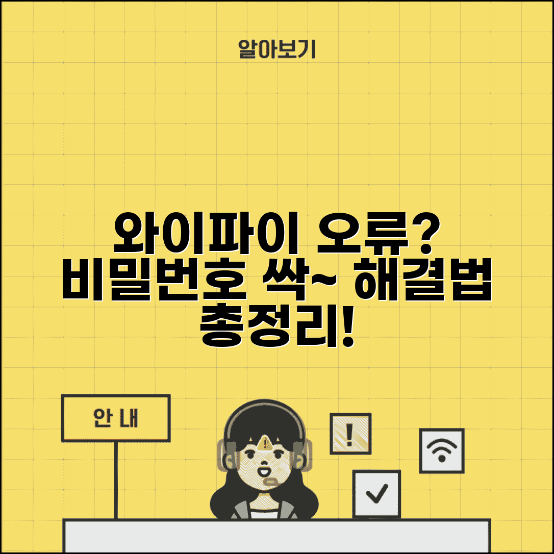 와이파이 비밀번호 오류 해결 방법 총정리