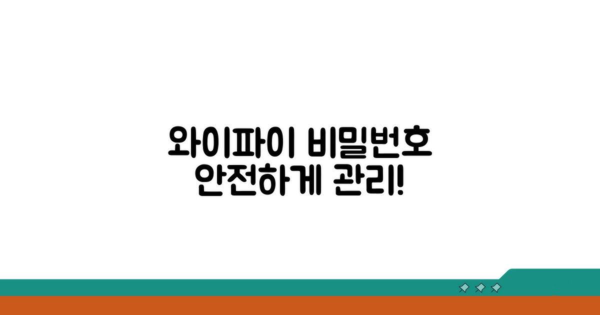 안전한 와이파이 비밀번호 관리법
