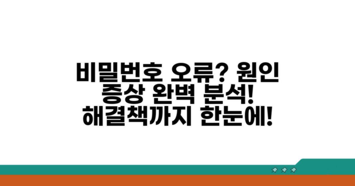 비밀번호 오류 원인과 증상 분석