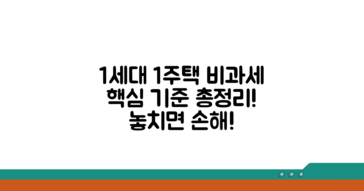 1세대 1주택 비과세 기준 체크