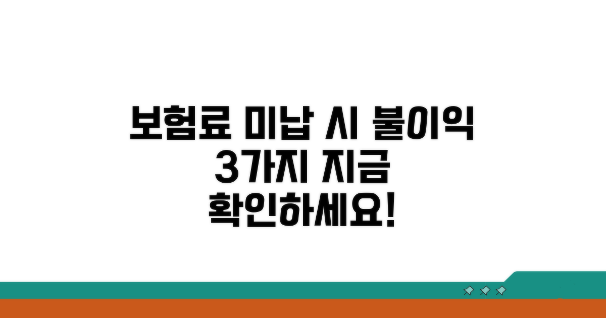 건강보험료 미납 시 불이익 종류