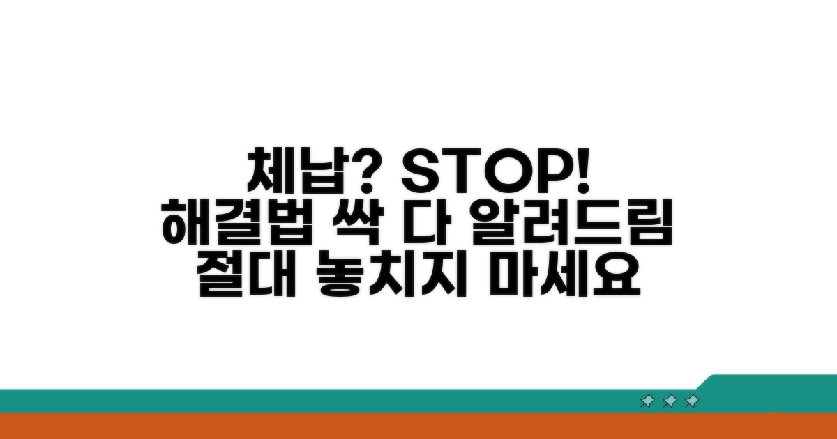 체납 시 대처법과 해결 절차
