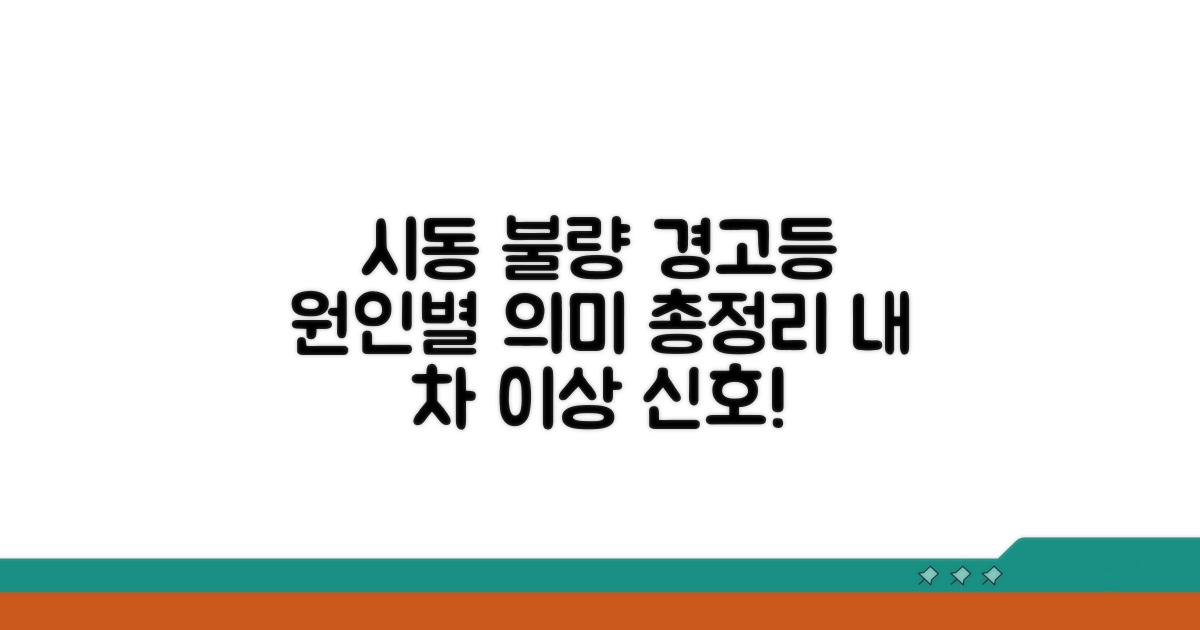 시동 불량 경고등, 원인별 의미 파헤치기
