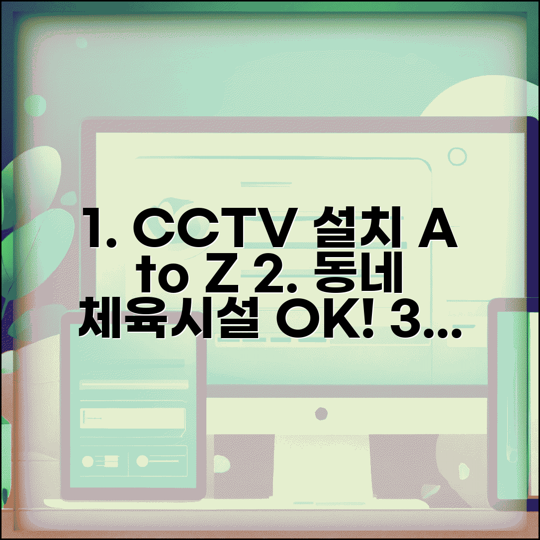 동네 체육시설 CCTV 설치 방법 | 구청 체육과 요청 절차, 설치 비용, 혜택 총정리
