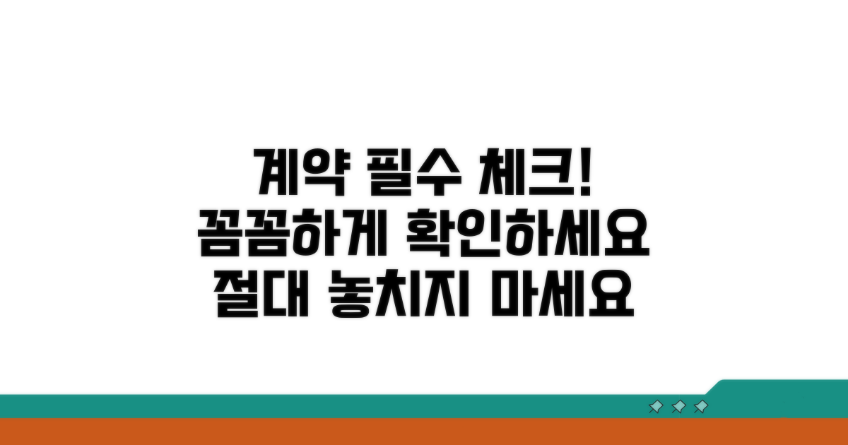계약 조건 꼼꼼히 확인하기