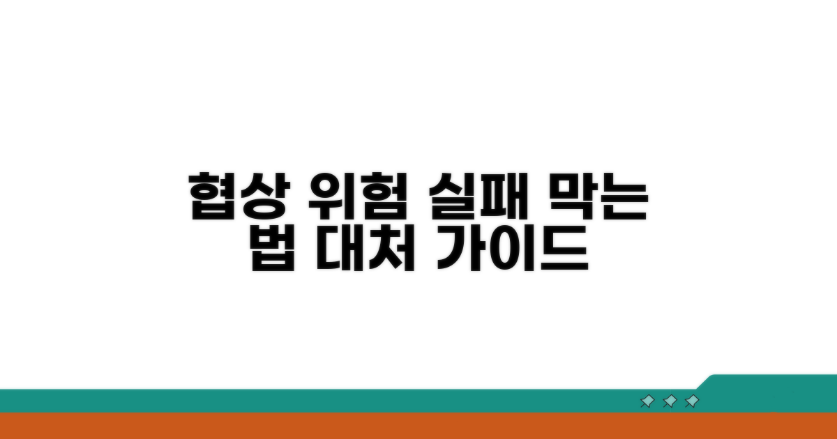 협상 실패 위험과 대처 방법