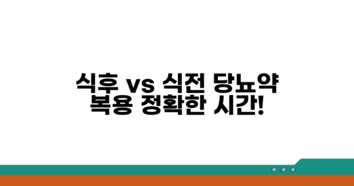 식전, 식후? 당뇨약 복용 시간 해부
