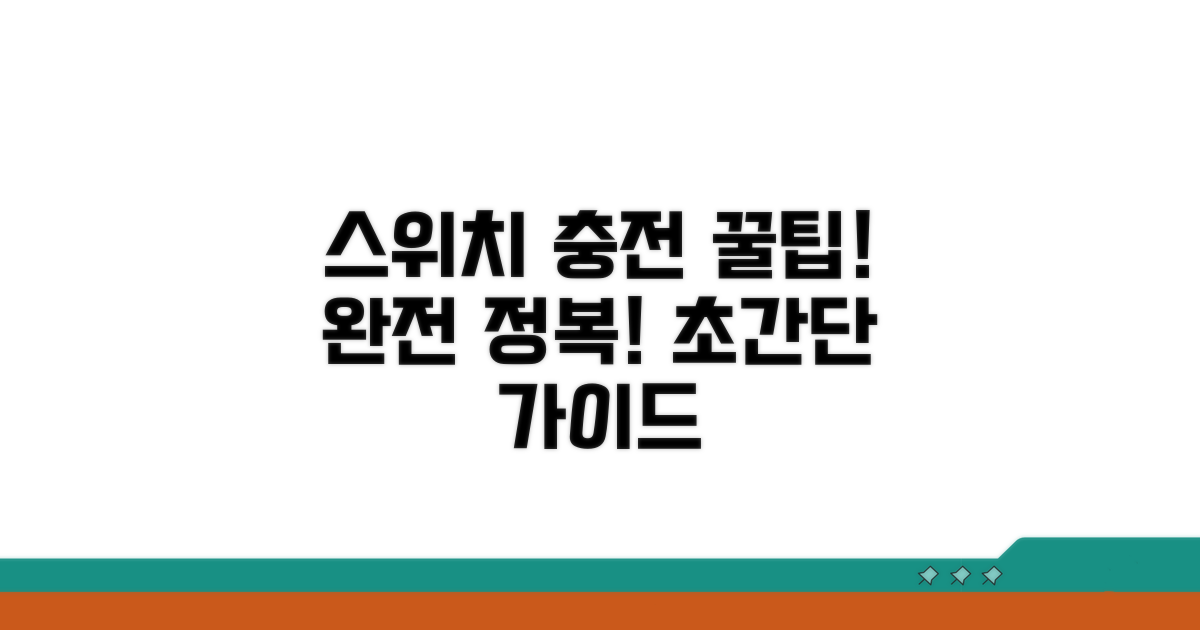 스위치 충전, 이것만 알면 쉬워요