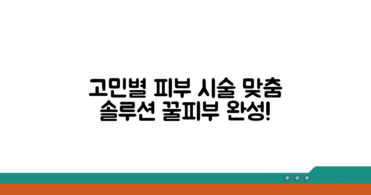 피부 고민별 추천 시술