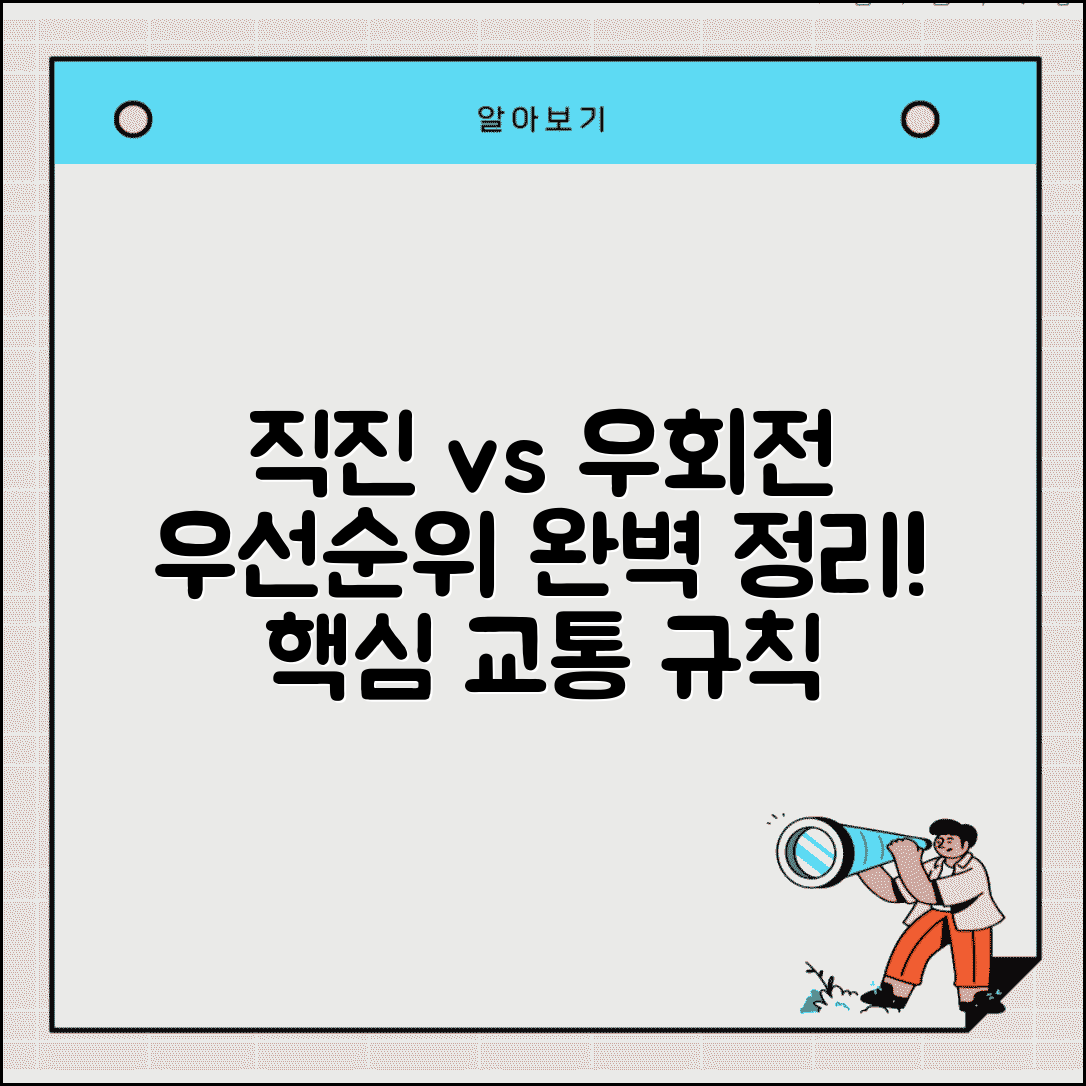 직진 우회전 우선순위 교통 규칙 | 직진차량 우회전차량 우선순위 완벽 가이드
