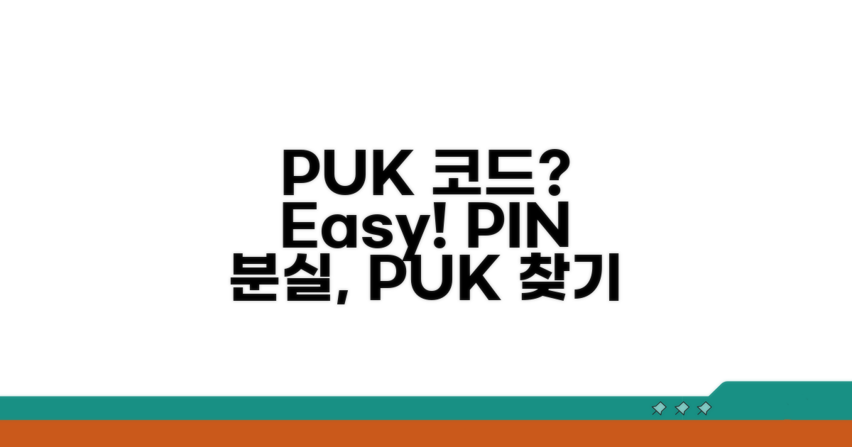 PIN 번호 분실 시 PUK 코드 확인법