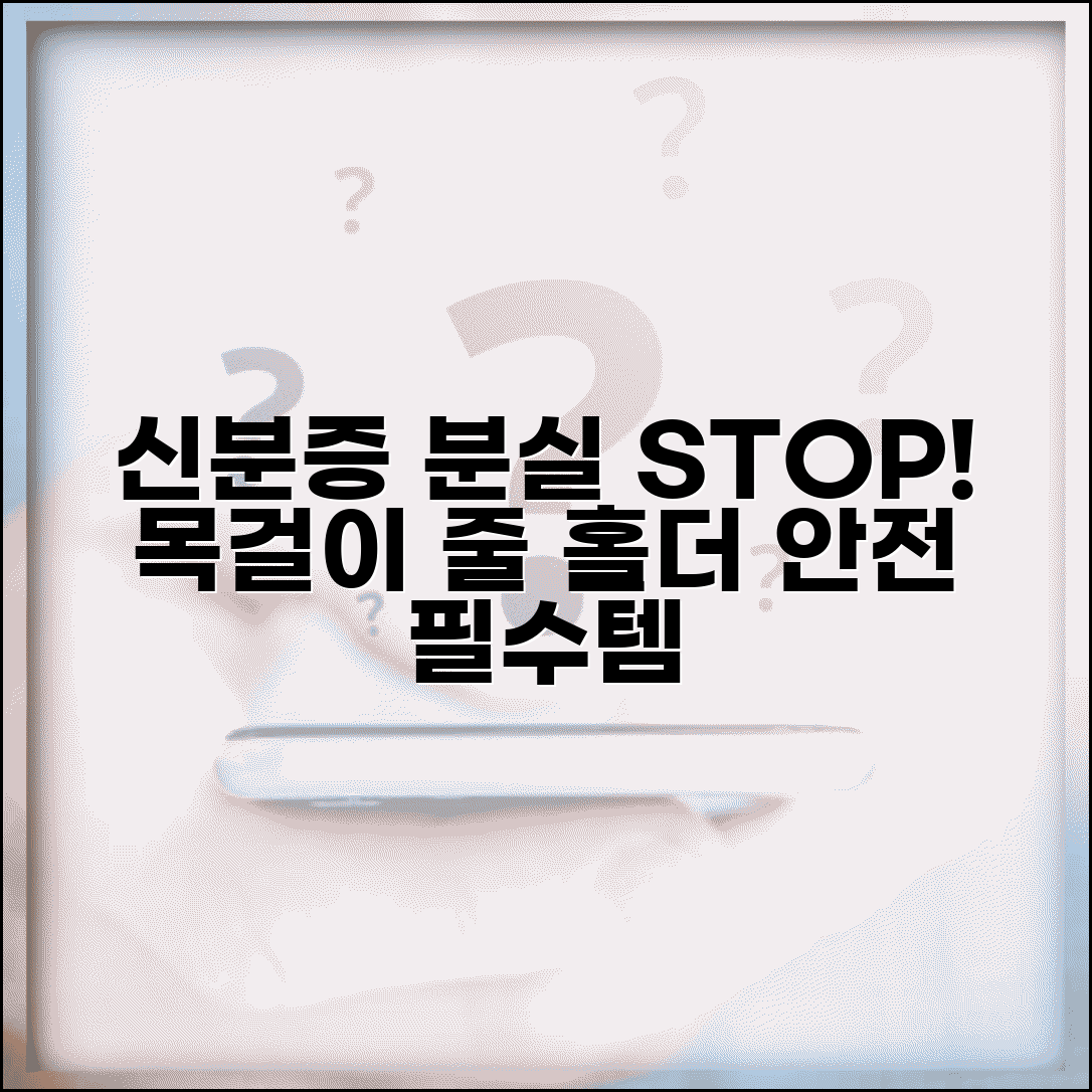 신분증 목걸이 줄 보안 용품 | 신분증 분실 방지용 목걸이와 카드 홀더