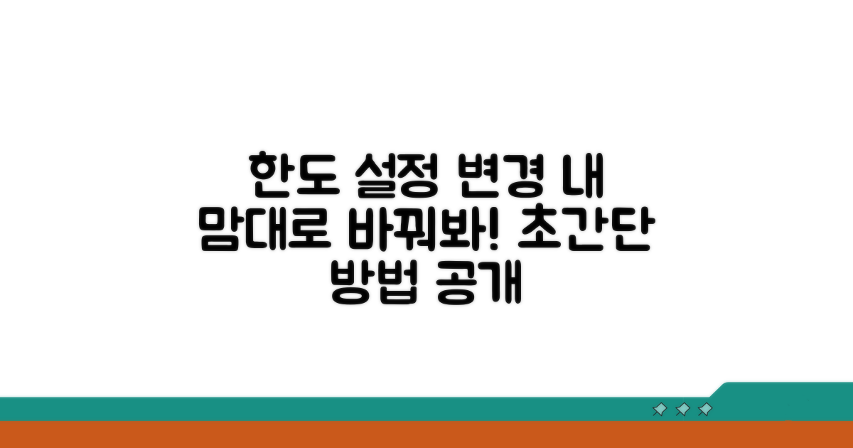 개인별 한도 설정 변경 방법