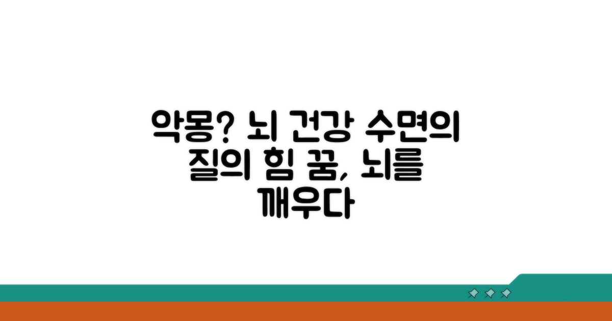악몽, 뇌 건강과 수면 질의 중요성