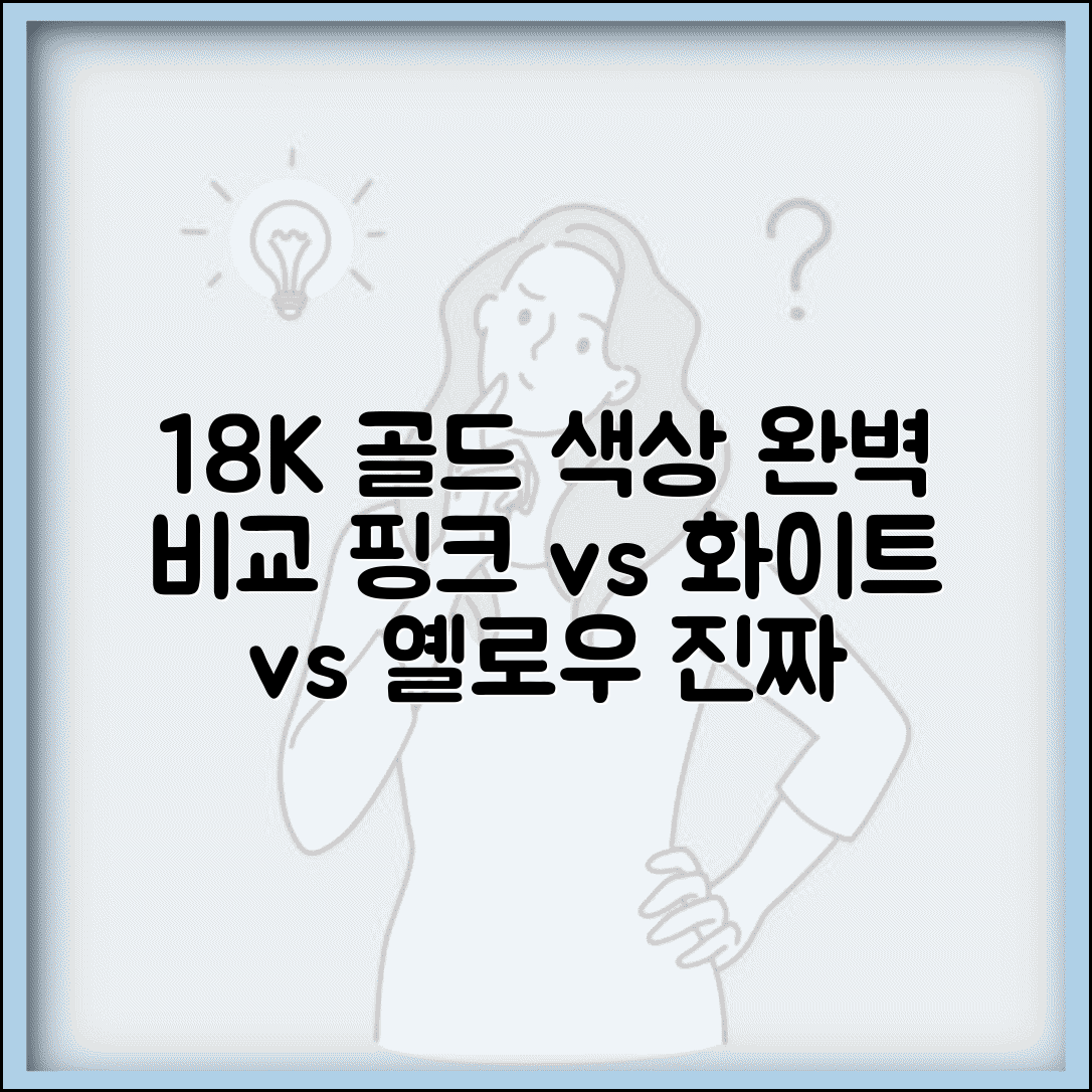 18K 골드 색상 종류 핑크 화이트 | 18K 핑크골드 화이트골드 옐로우골드 차이