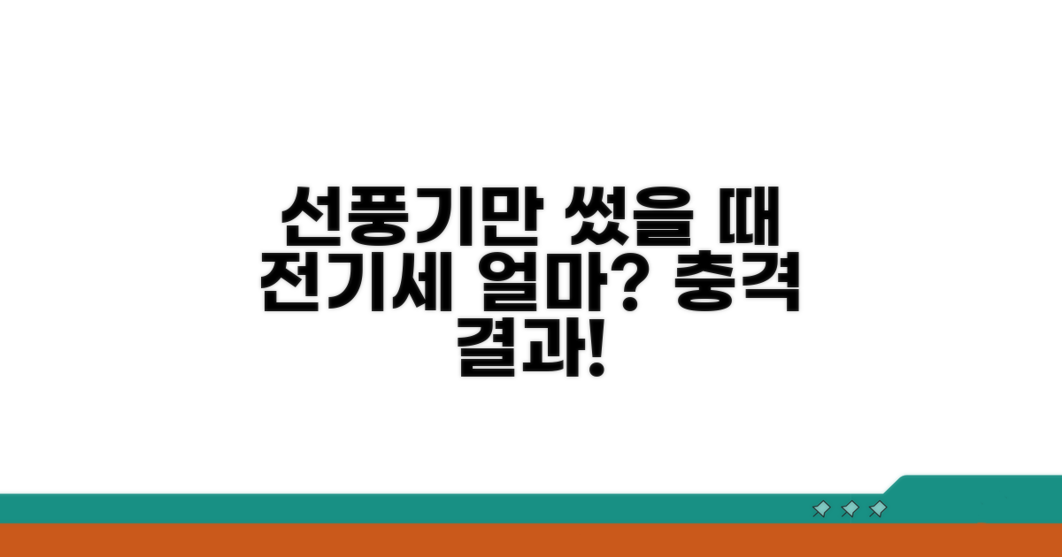 선풍기 단독 사용 시 비용
