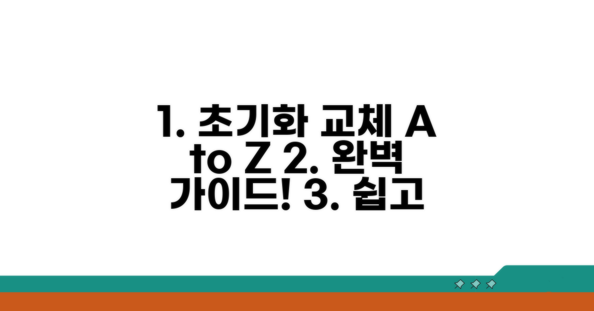 초기화부터 교체까지 단계별 안내