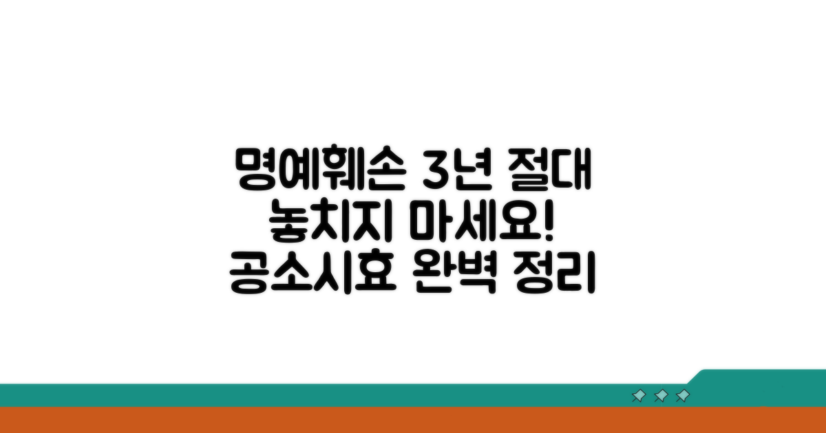명예훼손 공소시효 3년, 꼭 알아야 할 기본