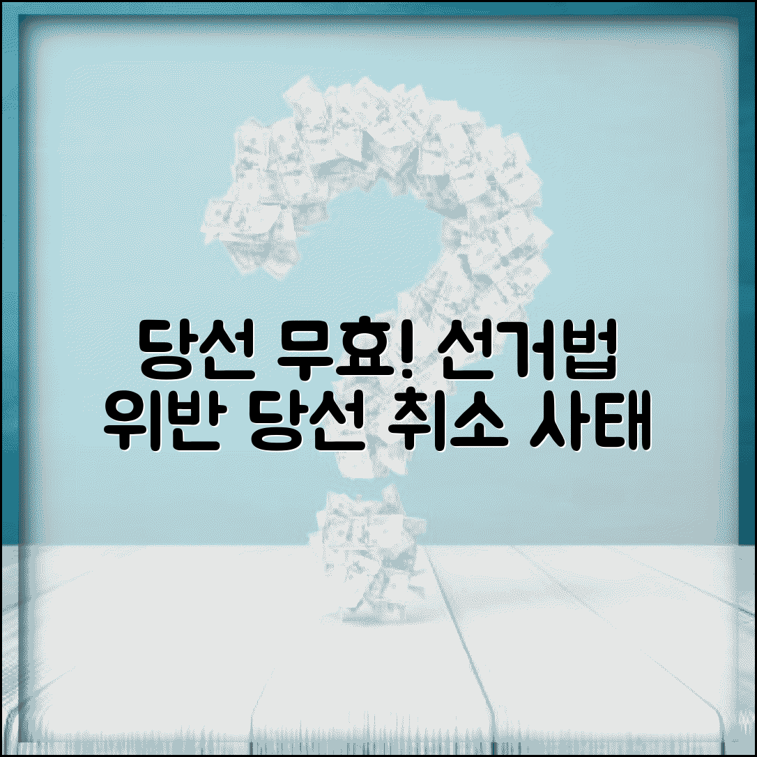 공직선거법 위반 당선무효 | 선거법 위반 당선 취소