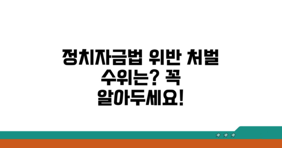 정치자금법 위반 시 처벌은?