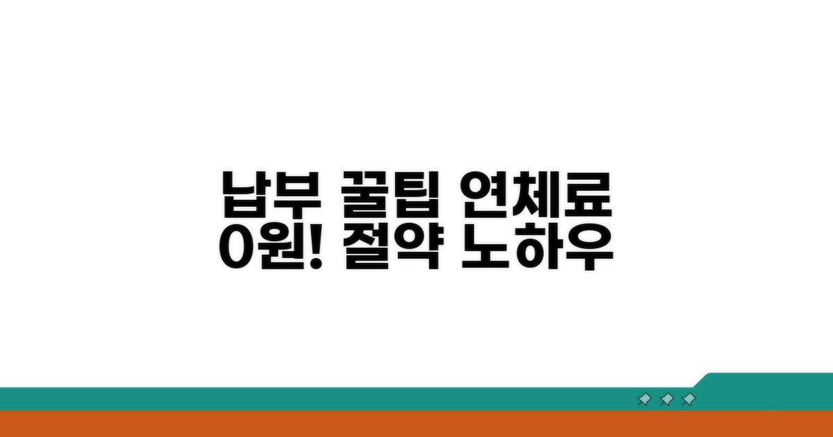 납부 꿀팁과 연체료 절약